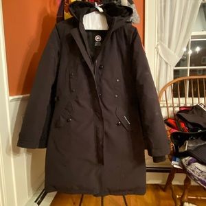 Canada Goose down parka with fur trim on hood